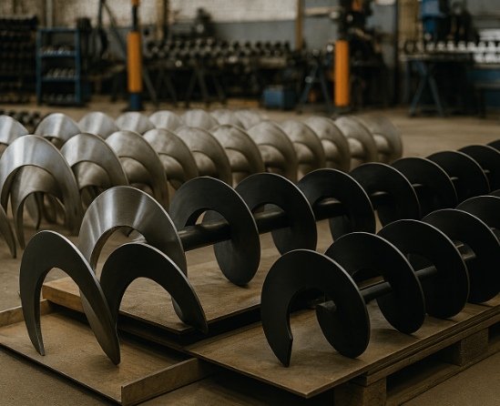Fabricación y diseño de sinfines transportadores y espiras helicoidales a medida con certificación y servicio técnico Castelló d Empúries (Girona)